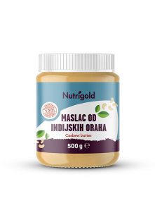 Nutrigold 100% čisto maslo iz indijskih oreščkov v kozarcu, 500g.