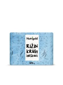 Nutrigold hrustljavi riževi kruhki brez dodanega sladkorja v plastični embalaži, 125g.