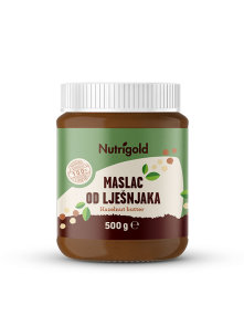 Nutrigold 100% čisto lešnikovo maslo v kozarcu, 500g.