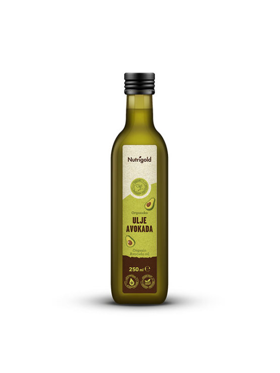 Nutrigold ekološko hladno stisnjeno avokadovo olje, 250ml.