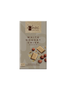 Veganska bela čokolada Nougat Crisp – Ekološka 80g iChoc