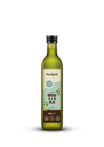 Nutrigold ekološko omega 3-6-9 olje v steklenici, 500ml.
