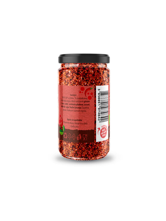 Nutrigold ekološki čili v prahu v 50 gramski steklenički.