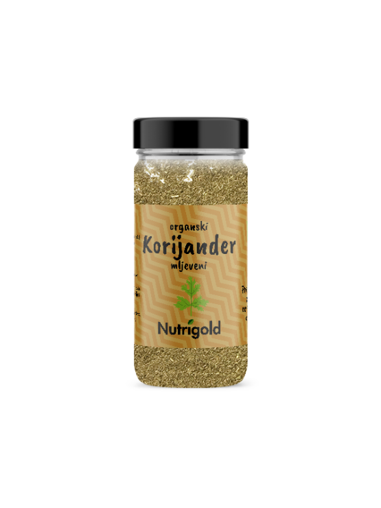 Nutrigold ekološki koriander v prahu v steklenički 35g