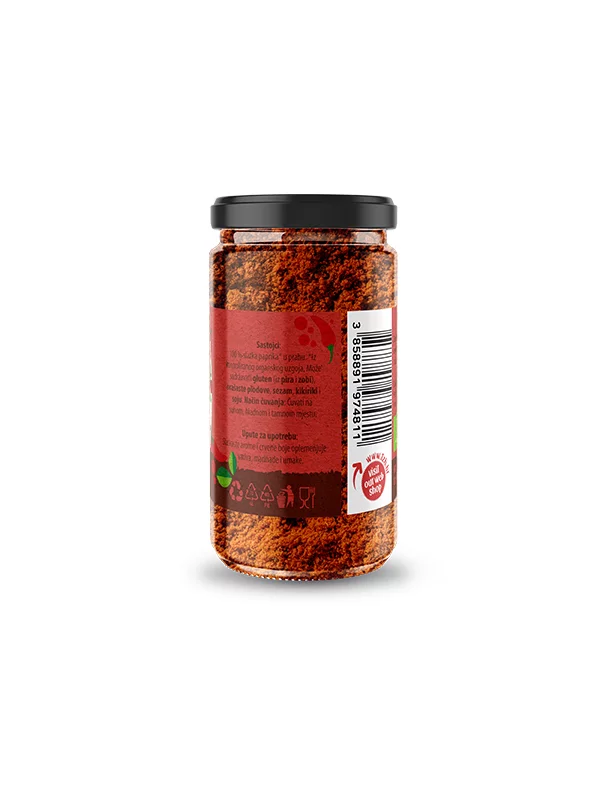 Paprika v prahu Sladka Steklenička - Ekološka 50g Nutrigold