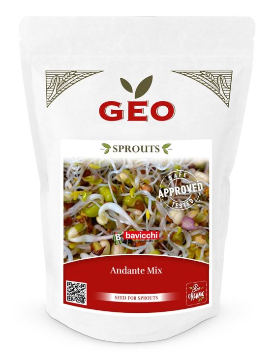 Geo "Andante" Mešanica semen za kaljenje Energija & Detoksikacij v plastični embalaži po 400g.