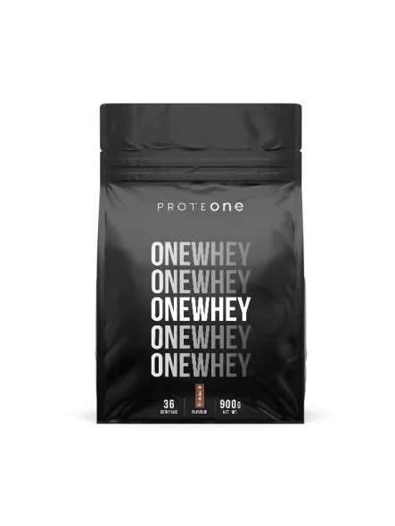 ProteONE ONEWHEY beljakovine Dvojna čokolada v črni plastični embalaži, 900g.