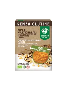 Probios ekološke testenine brez glutena iz več vrst žit v obliki svedrov v kartonski embalaži, 340g.