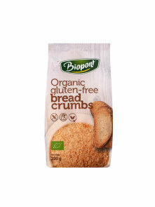 Biopont ekološke koruzne krušne drobtine brez glutena v plastični embalaži, 200g.