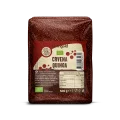 Nutrigold ekološka rdeča kvinoja v prozorni plastični embalaži, 500g.