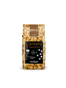 Nutrigold ekološki blanširani lešniki v 250 gramski prozorni embalaži