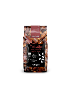 Nutrigold ekološki dateljni "Deglet Noit" brez koščic v 250 gramski plastični embalaži.