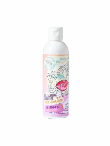 Mala od Lavande Korenčkovo olje + Beta Karoten Za pospeševanje porjavitve v plastični embalaži, 220ml.