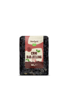 Nutrigold ekološki črni čaj Darjeeling v 50 gramski rjavi emblaži.