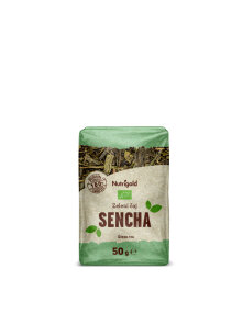 Nutrigold ekološki Sencha zeleni čaj v plastični embalaži, 50g.