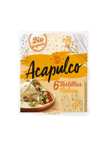Acapulco ekološke tortilje v plastični embalaži, 6 kosov.