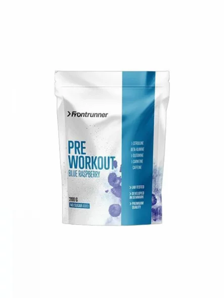 Predvadbeni stimulans Pre-Workout Blue Raspberry – 200g Frontrunner