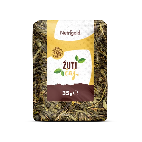 Nutrigold rumeni čaj v plastični embalaži, 35g.