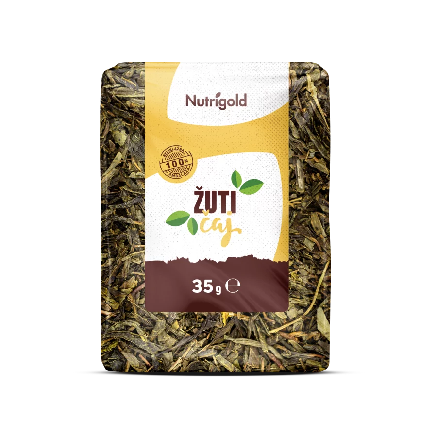 Nutrigold rumeni čaj v plastični embalaži, 35g.