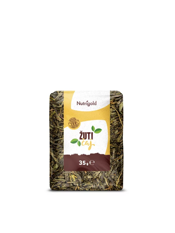 Nutrigold rumeni čaj v plastični embalaži, 35g.