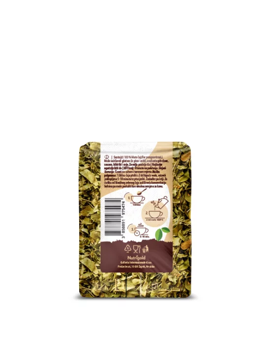 Nutrigold mate zeleni čaj v plastični embalaži, 50g.