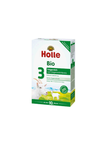 Holle ekološki mlečni napitek v prahu iz kozjega mleka za dojenčke od 10. mesecev starosti v kartonski embalaži, 600g.