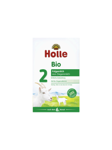 Holle ekološki mlečni napitek v prahu iz kozjega mleka za dojenčka od 6. mesecev v kartonski embalaži, 400g.