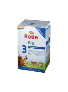 Holle ekološko začetno mleko za dojenčke od 10. mesecev starosti v kartonski embalaži, 600g.