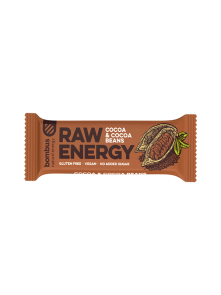 Presna energijska ploščica Kakav in Kakavova zrna – 50g Bombus Raw Energy