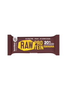 Presna beljakovinska ploščica Banana – 50g Bombus Raw Energy