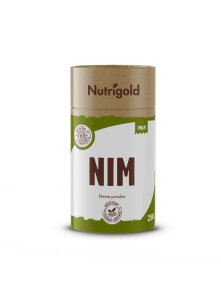 Nutrigold Neem prah v rjavi valjkasti embalaži, 250g.