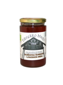 Tikveško Blago mešani gozdni in travniški med v kozarcu, 450g.