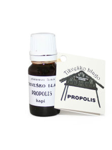Tikveško Blago ekološke propolisove kapljice v temni steklenički, 10ml.