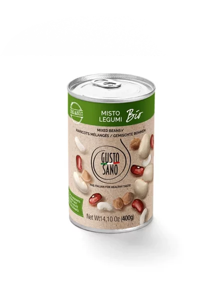 Mešane stročnice v vodi v pločevinki Ekološki 400g Gusto Sano
