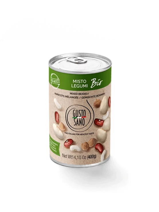 Mešane stročnice v vodi v pločevinki Ekološki 400g Gusto Sano