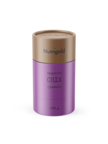Nutrigold ekološka chia semena v rjavi embalaži, 200g.