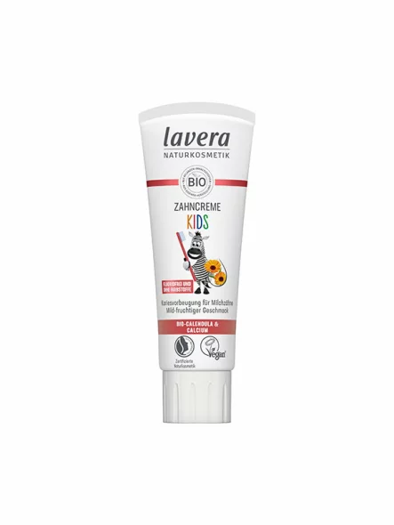 Lavera ekološka otroška zobna pasta v platični tubi, 75ml.