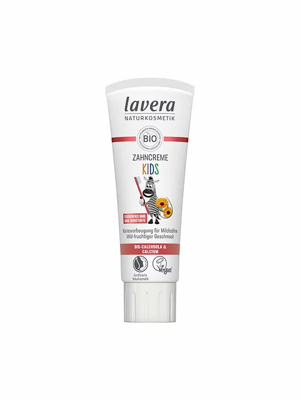 Lavera ekološka otroška zobna pasta v platični tubi, 75ml.