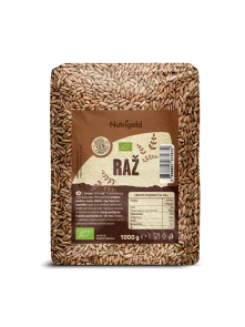 Nutrigold ekološka rž v prozorni plastični embalaži, 1000g.