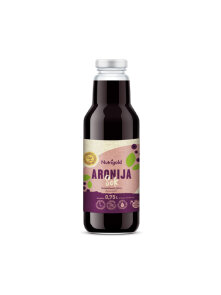 Nutrigold temni ekološki aronijin sok v steklenici, 750ml.