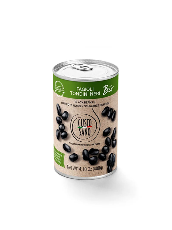 Gusto Sano ekološki črni fižol v pločevinki, 400g.