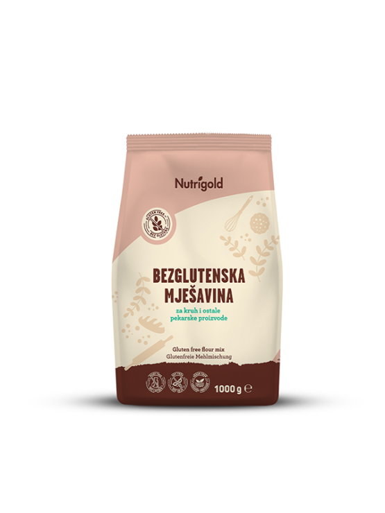 Nutrigold brezglutenska mešanica za kruh v 1000 gramski vrečki