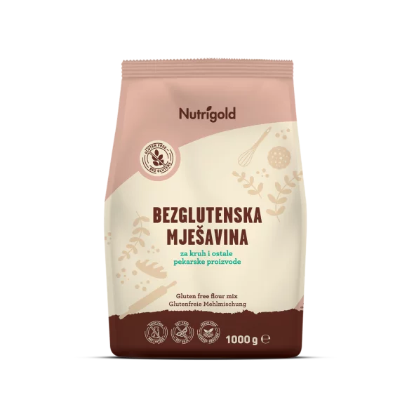Nutrigold brezglutenska mešanica za kruh v 1000 gramski vrečki