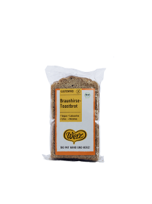 Werz ekološki toast kruh iz rjavega prosa v prozorni plastični embalaži, 250g.