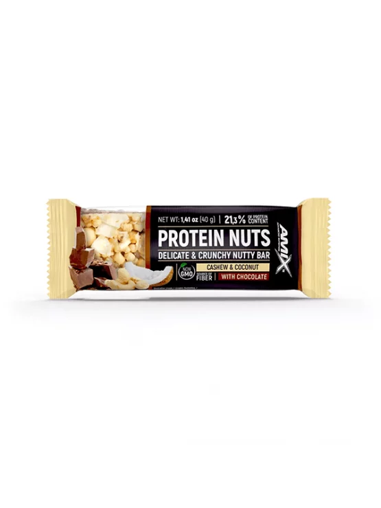 Amix Nuts Crunchy Nutty proteinska čokoladica - cashew coconut u pakiranju od 40g