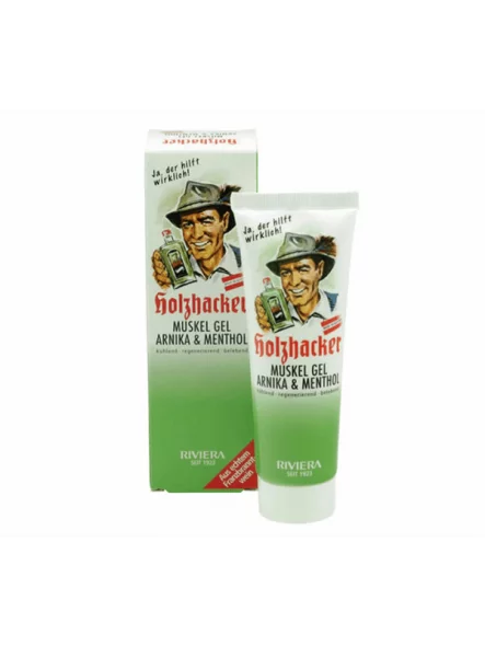 Riviera Holzhacker gel za sproščanje z arniko in mentolom v tubi, 75ml.