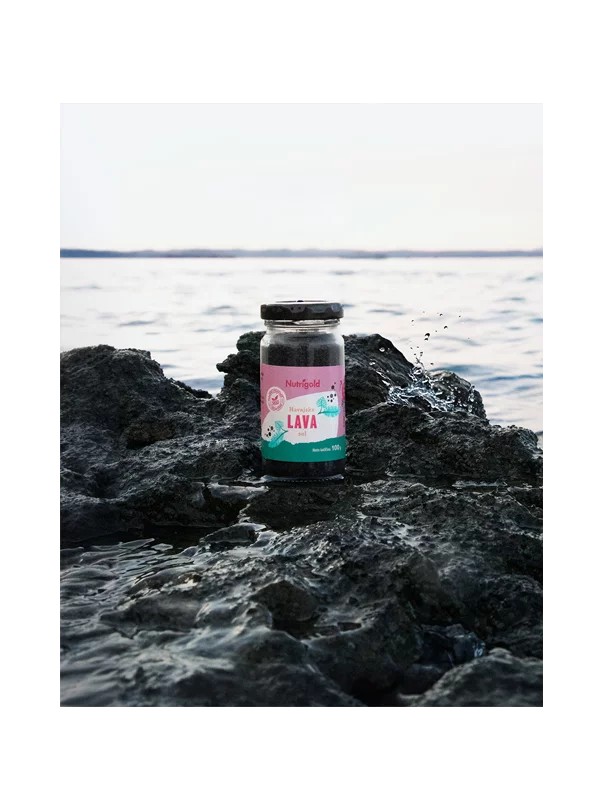 Nutrigold lava sol v pozorni 100 gramski stekleni embalaži