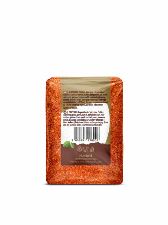 Nutrigold mešanica začimb Harissa v prahu v prozorni plastični embalaži, 200g.