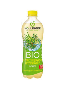 Hollinger blago gaziran ekološki sok Limonska trava in Rožmarin v plastenki, 500ml.