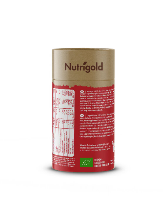 Nutrigold ekološki šipek v prahu v 200 gramski rjavi embalaži